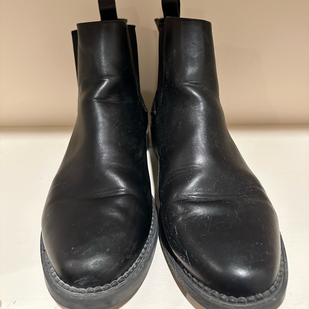 ASOS ABSOLUTE LEATHER CHELSEA BOOTS-wide